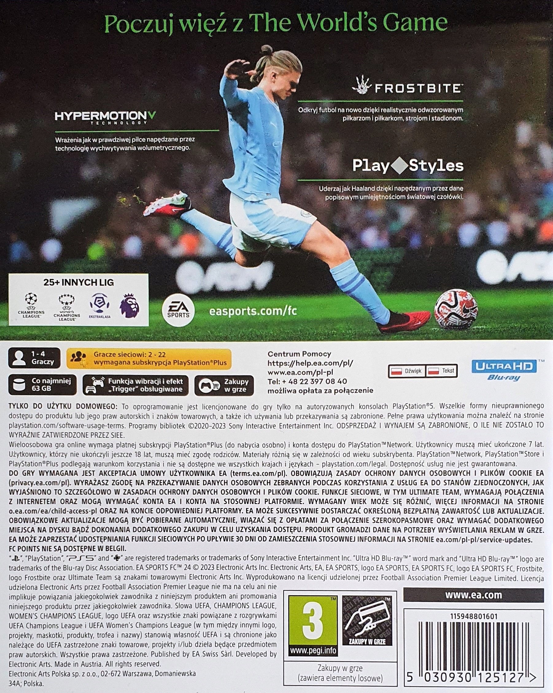 EA FC 24 SONY PS5 PL + STEELBOOK POLSKI KOMENTARZ DUBBING POLSKA POLISH FIFA  24