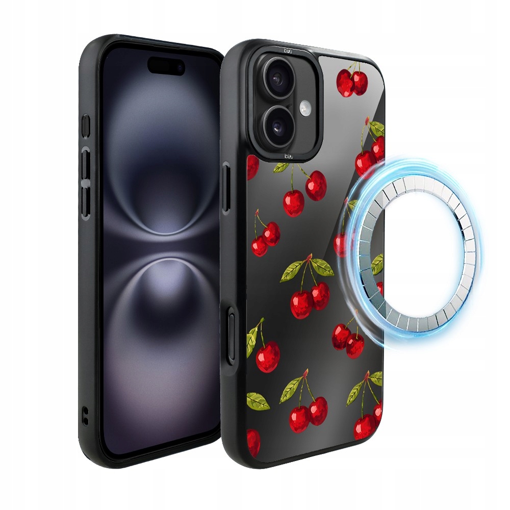 Pouzdro pro iPhone 16 Ibizu DropGuard Matt s MagSafe, Višňová noc