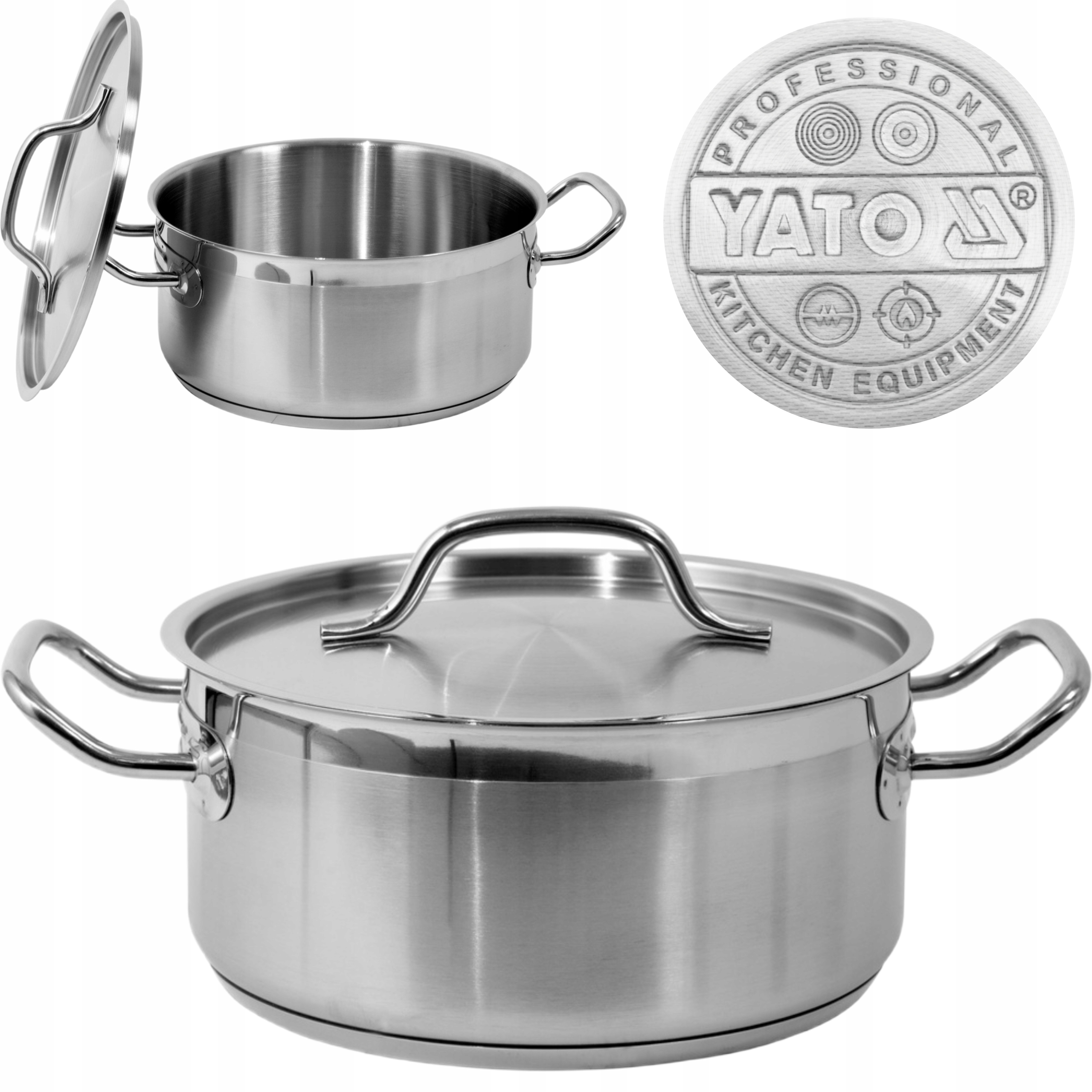 Yato Gastro Hrnec Nízký S Poklicí Z Ocel 24X11CM 5L YG-00041