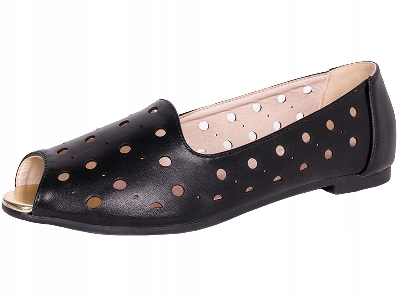 

Baleriny Lordsy Buty Ze Skórzaną Wkładką Ażurowe
