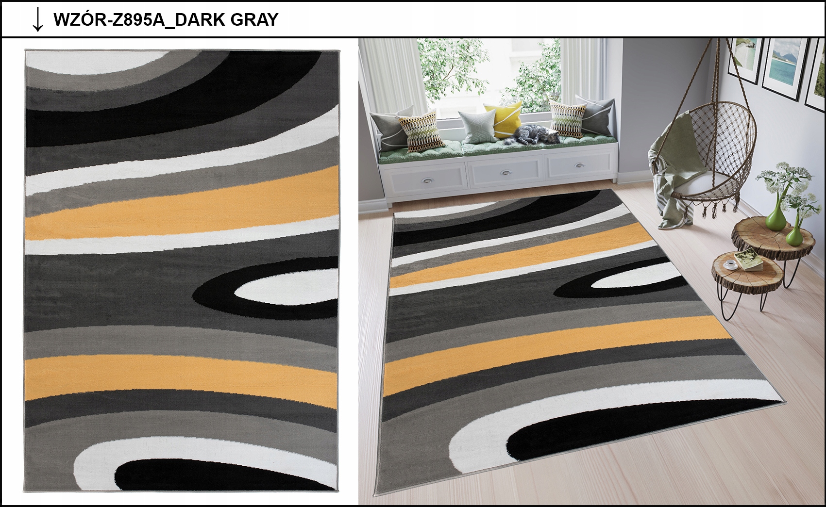 DYWAN POKOJOWY 80x150 MODNY BCF RÓŻNE WZORY Wzór geometryczny