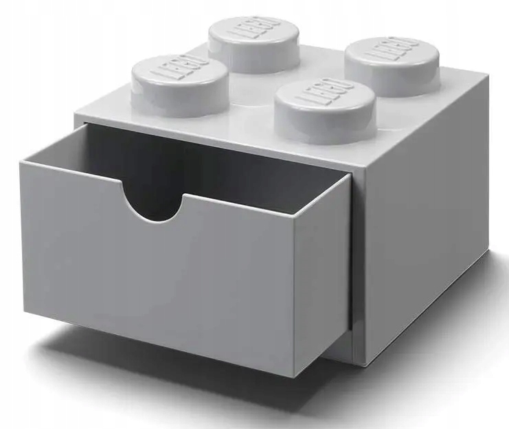 Lego Kontejner Klocek 4 Šuplík Šedý Na Psací Stůl