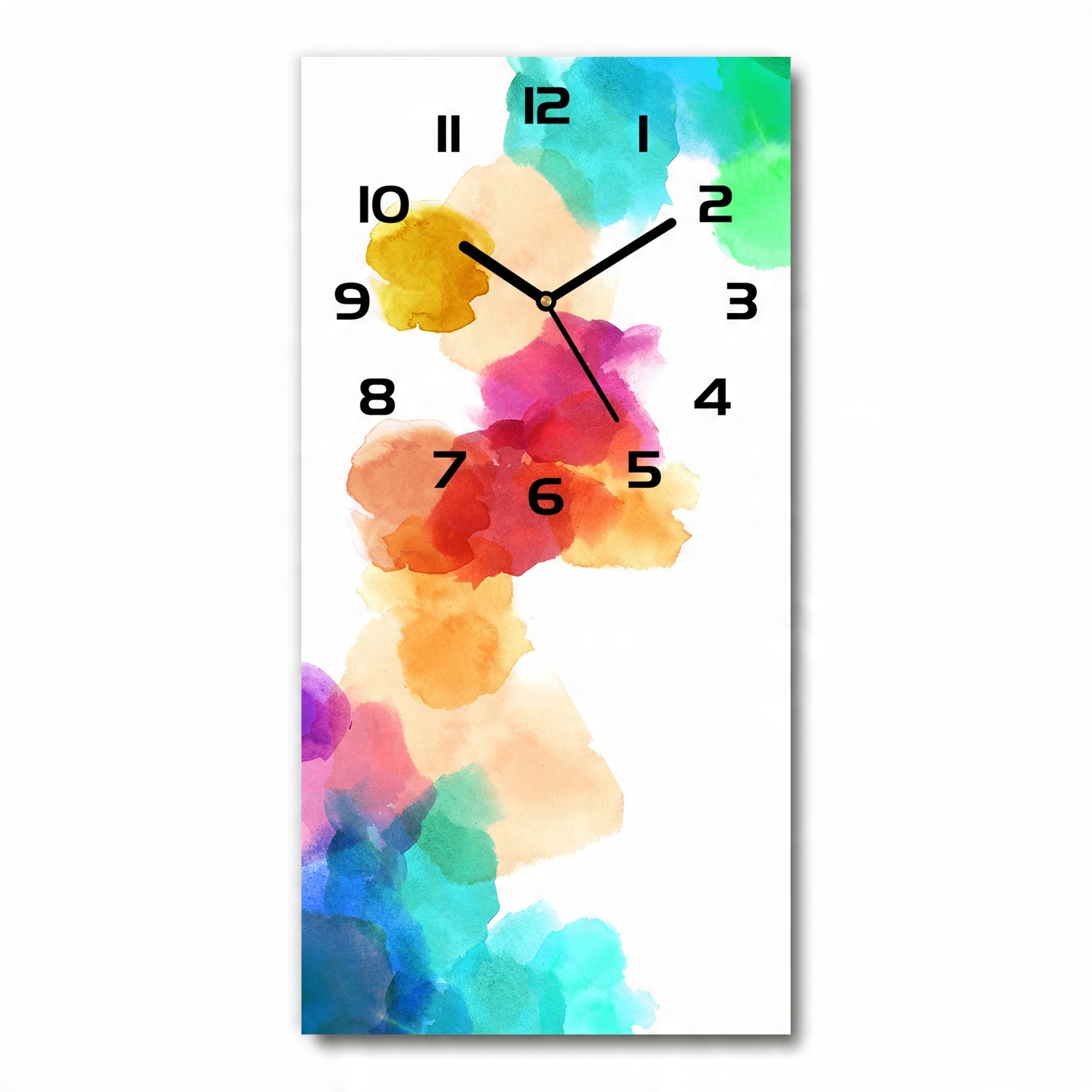 

Zegar szklany ścienny Kolorowe plamy 30x60 pionowy