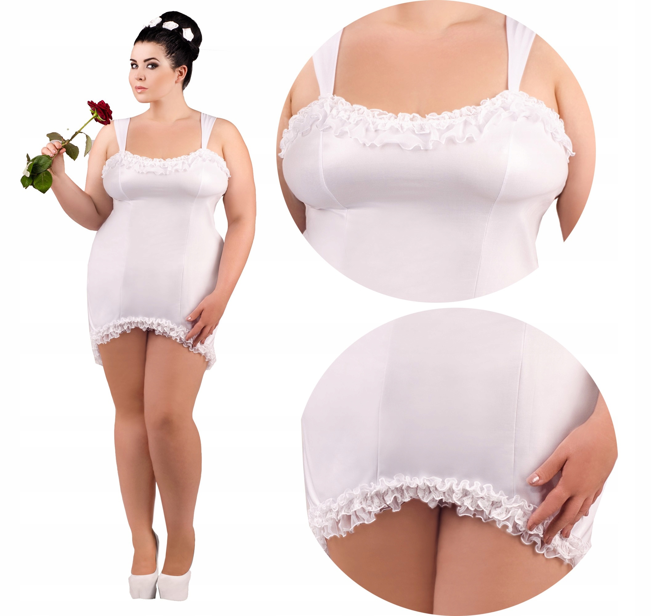 

Bielizna ślubna Dla Puszystej Sexy 50 52 Biała