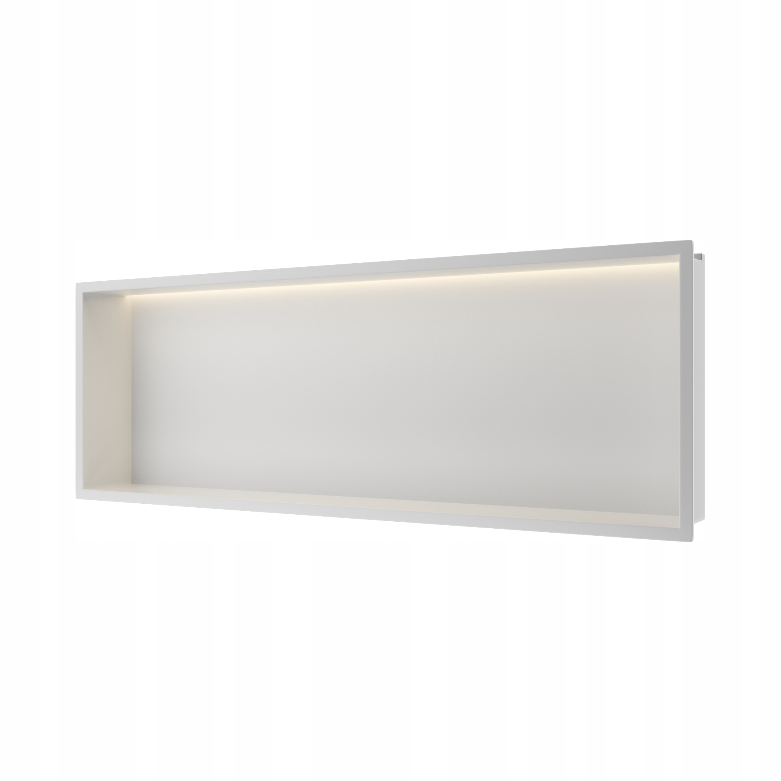PÓŁKA WNĘKOWA Z OŚWIETLENIEM LED 30x90x10 cm BIAŁA WALL-BOX ONE LED BALNEO