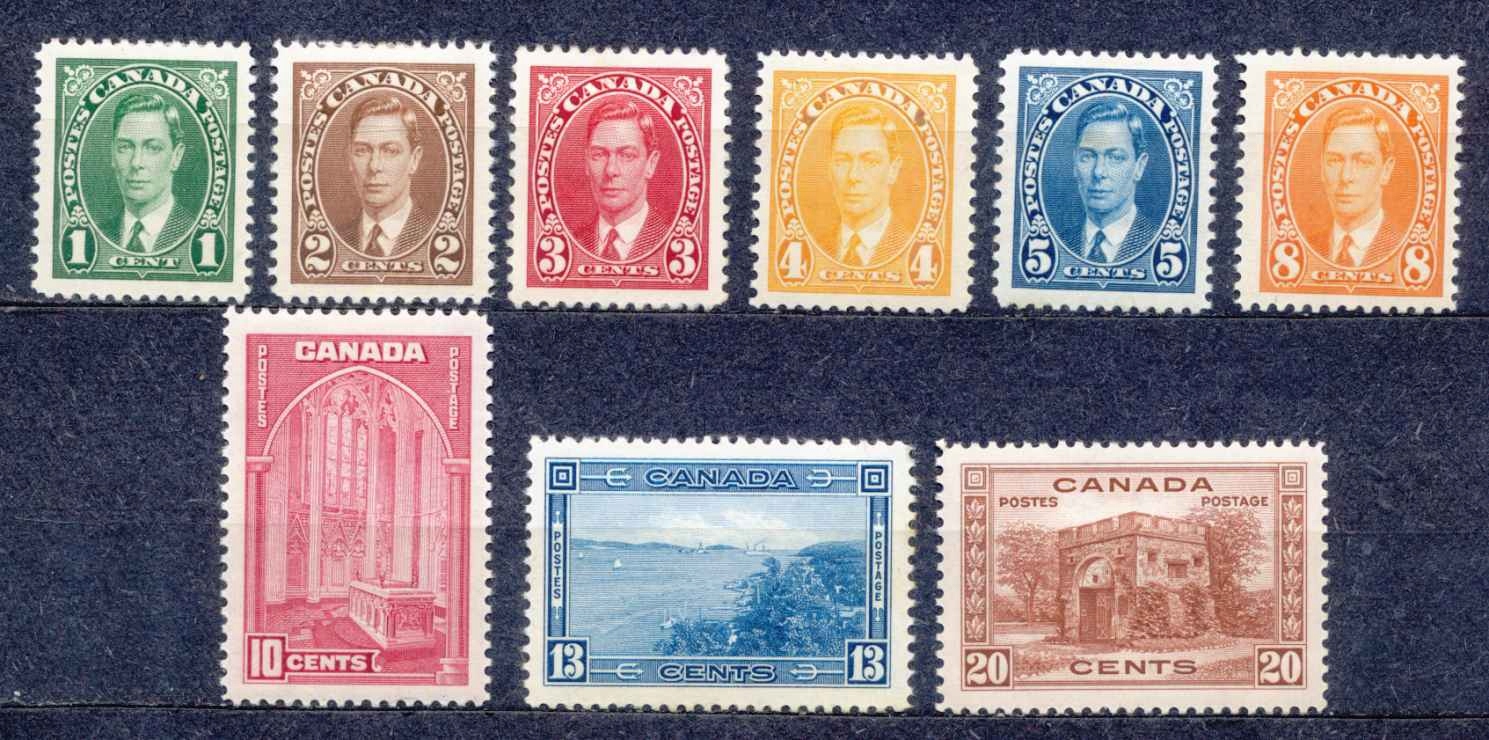 1937 KOLONIE BRYTYJSKIE, KANADA, SG.357/365 *