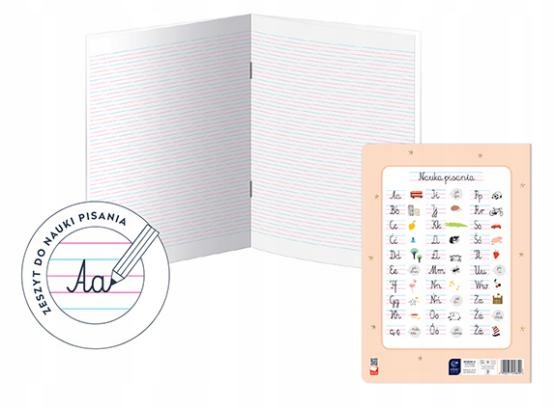 Zeszyt do nauki pisania linia kolorowa A4 pastel Kod producenta 5902277297433