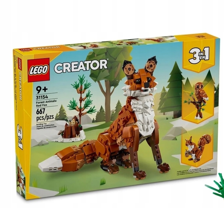 Lego 31154 Creator 3v1 Lesní zvířata: liška zrzavá