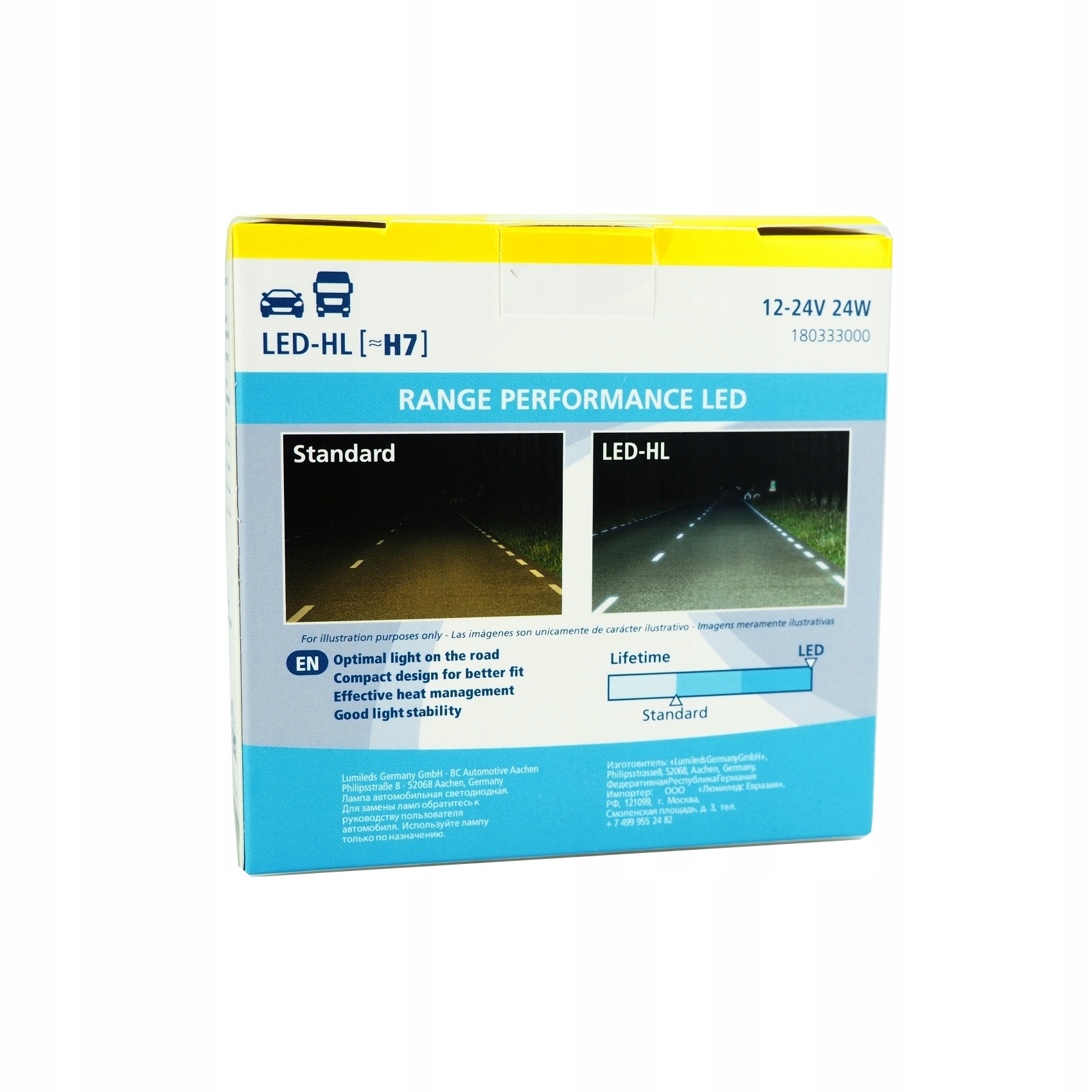 ŻARÓWKI LED LEDOWE H7 ORYGINAŁ NARVA PERFORMANCE 6500K 12V / 24V CANBUS Model Range Performance