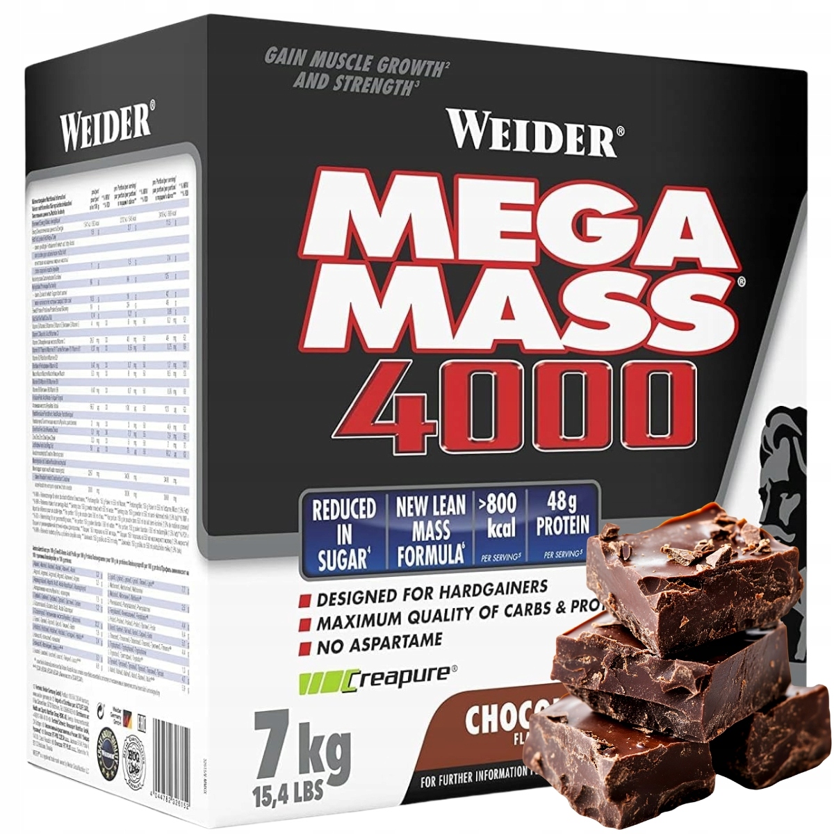 Weider Mass 4000 7000 g Gainer Na Hmotu S Kreatinem Čokoláda