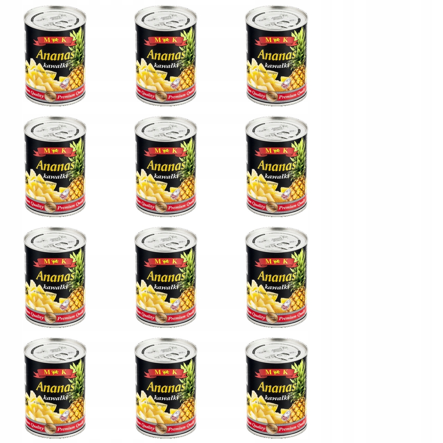 12x 565g Mk ananas kawałki
