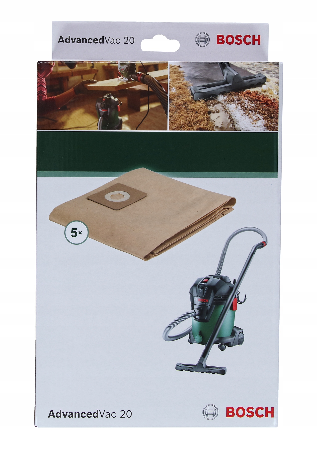 Papierowe worki na pył AdvancedVac 20 5 szt. Model AdvancedVac 20