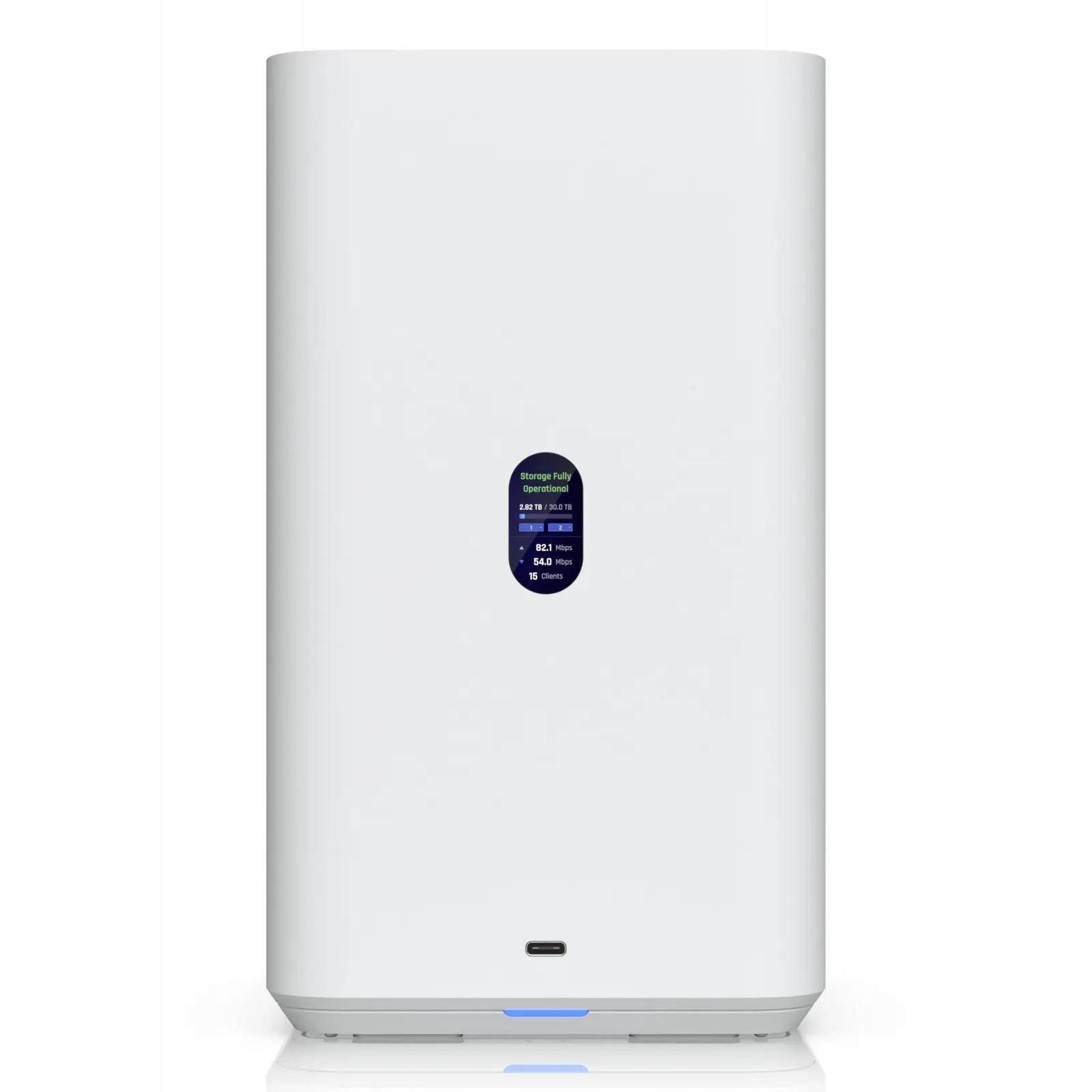 Ubiquiti UniFi  UNAS-2-W-EU Network Attached Storage with (2) 3.5inch HDD bays, 2.5 GbE networking, USB-C connectivity, and an included PoE++ adapter, all in a compact footprint — 4