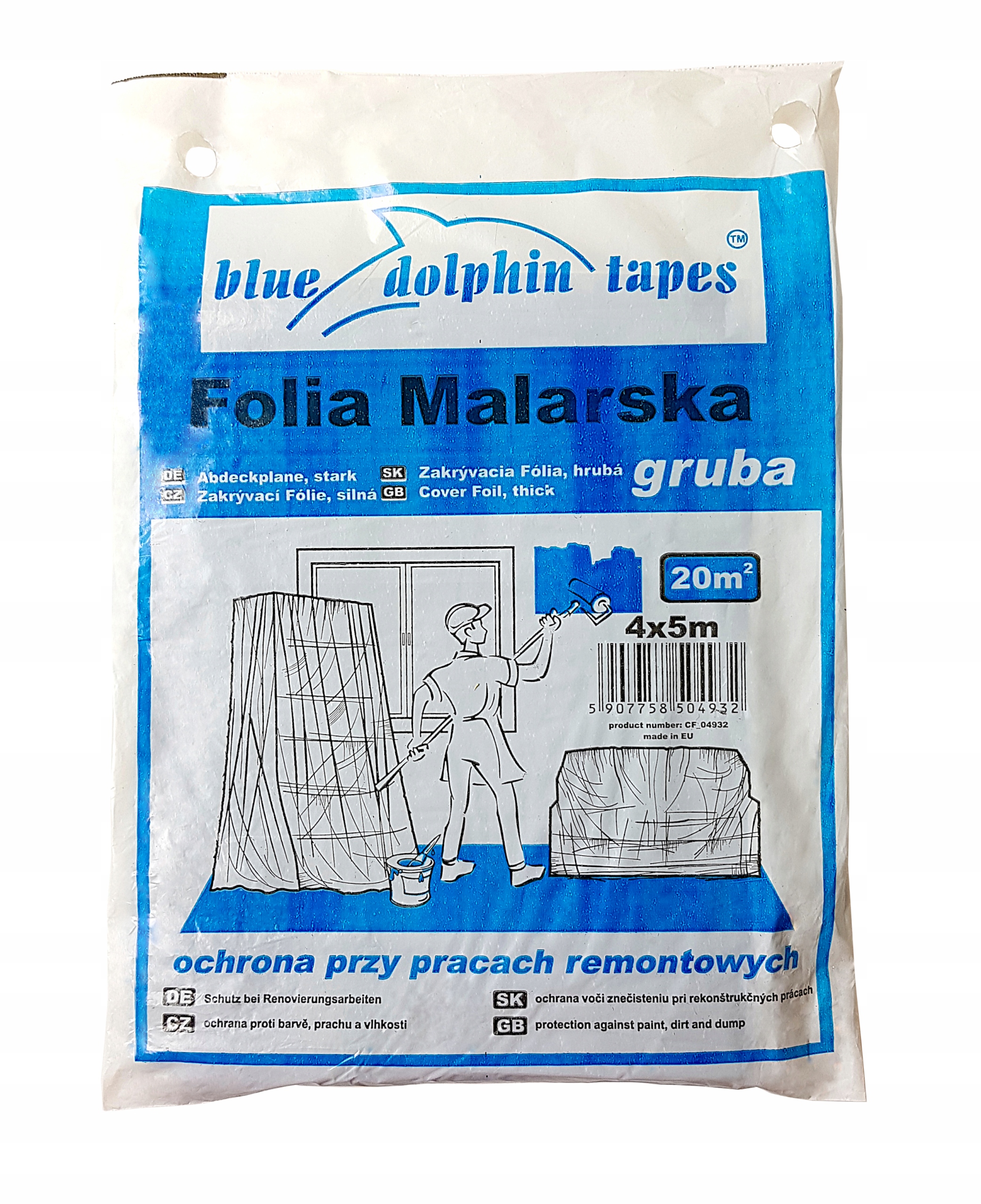 FOLIA MALARSKA BLUE DOLPHIN GRUBA 4X5M