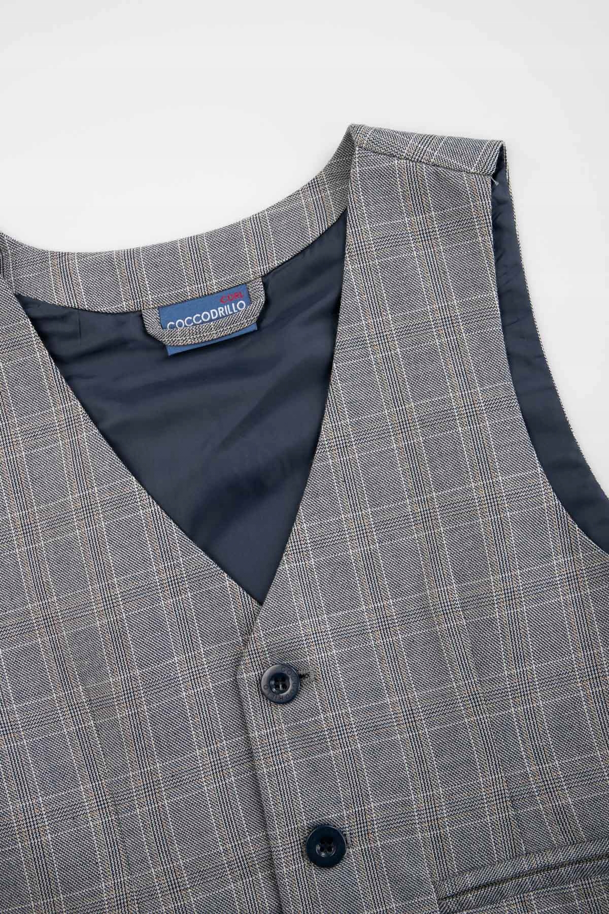 Chłopięca kamizelka w kratę 140 Coccodrillo Płeć chłopcy