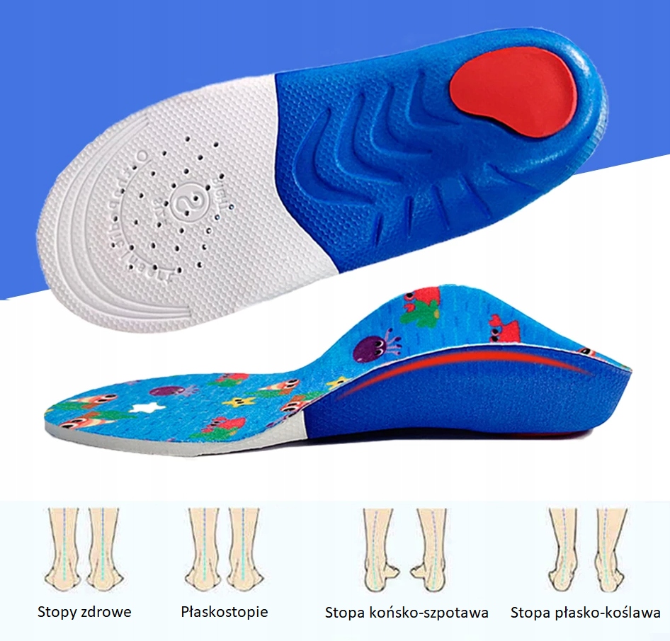 KOREKCYJNE WKŁADKI DO BUTÓW PŁASKOSTOPIE JUNIOR XL Model KOREKCYJNE WKŁADKI DO BUTÓW ORTO-KIDS Pro
