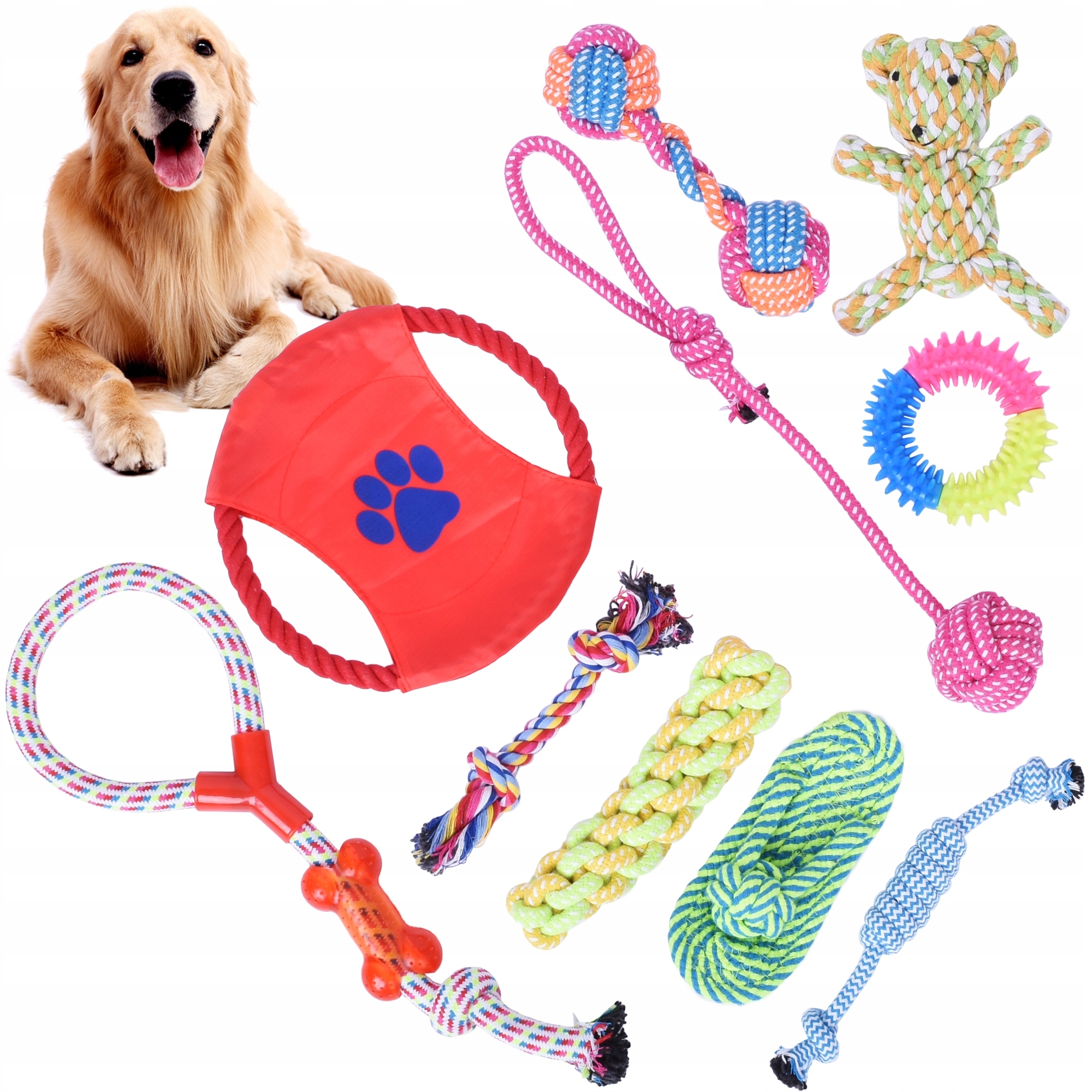 Levně Sada 10 hraček pro psa Dylan přetahovadla