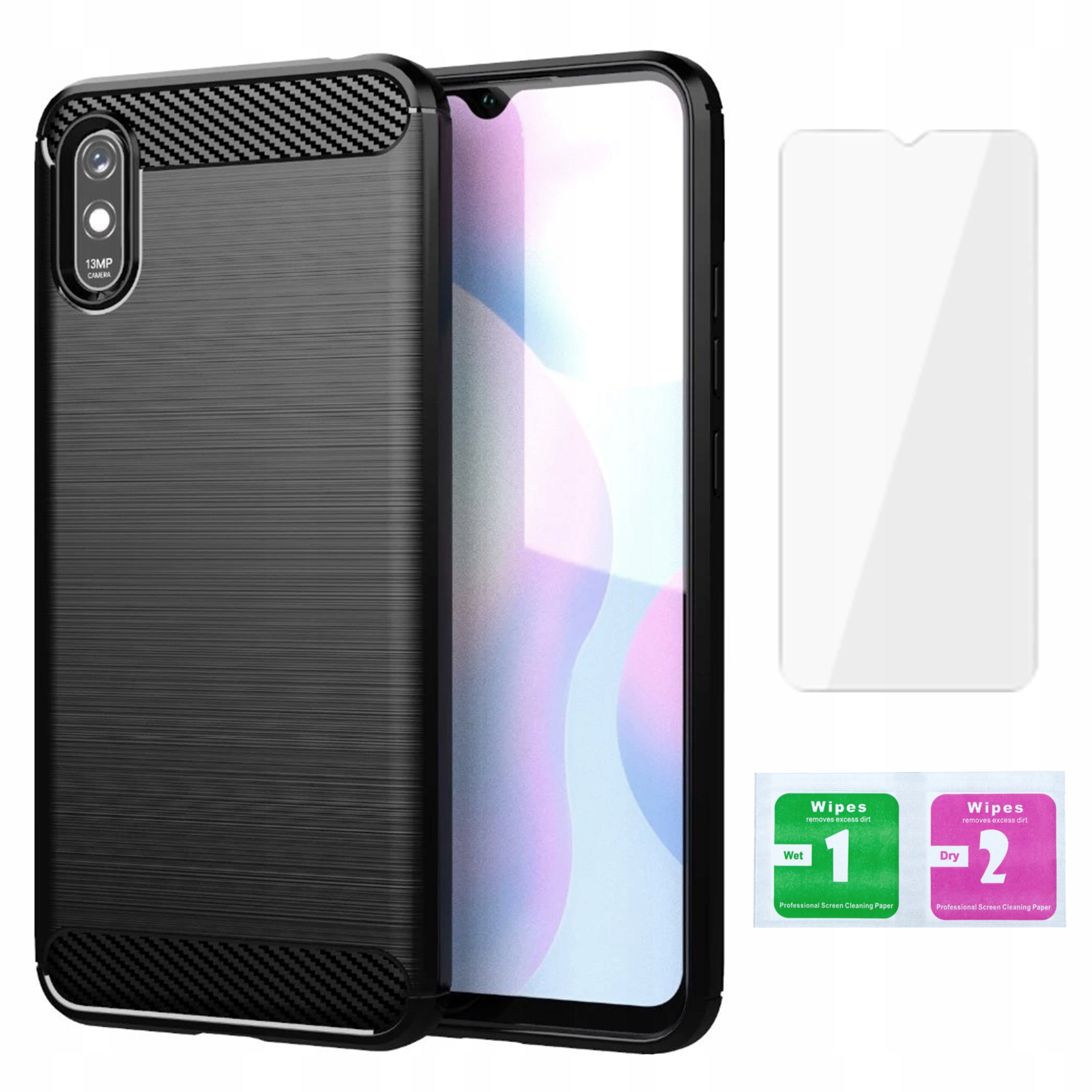 

Etui Pancerne Karbon do Xiaomi Redmi 9A Szkło