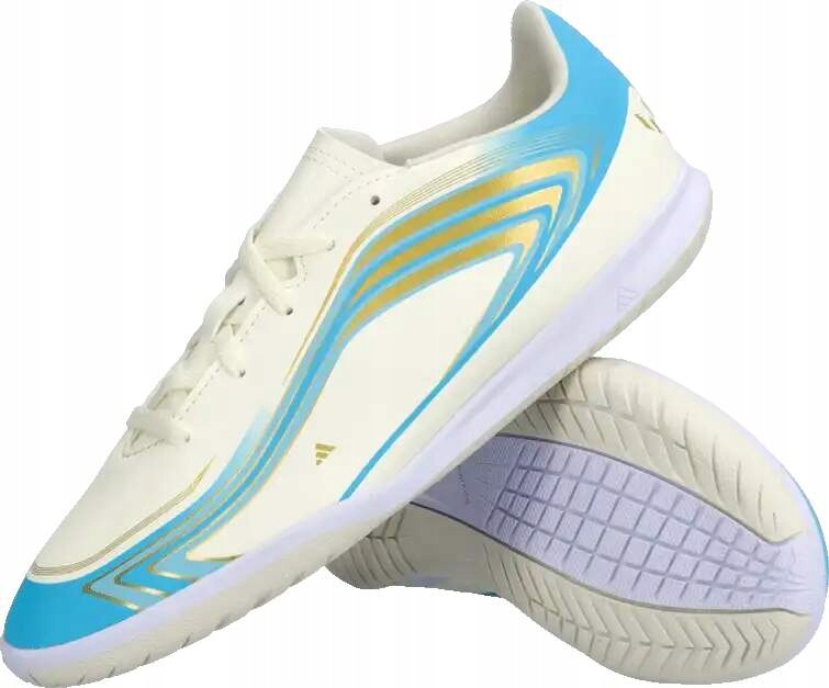 Dětské sálové kopačky Adidas F50 Club Messi In bílo-blankytné