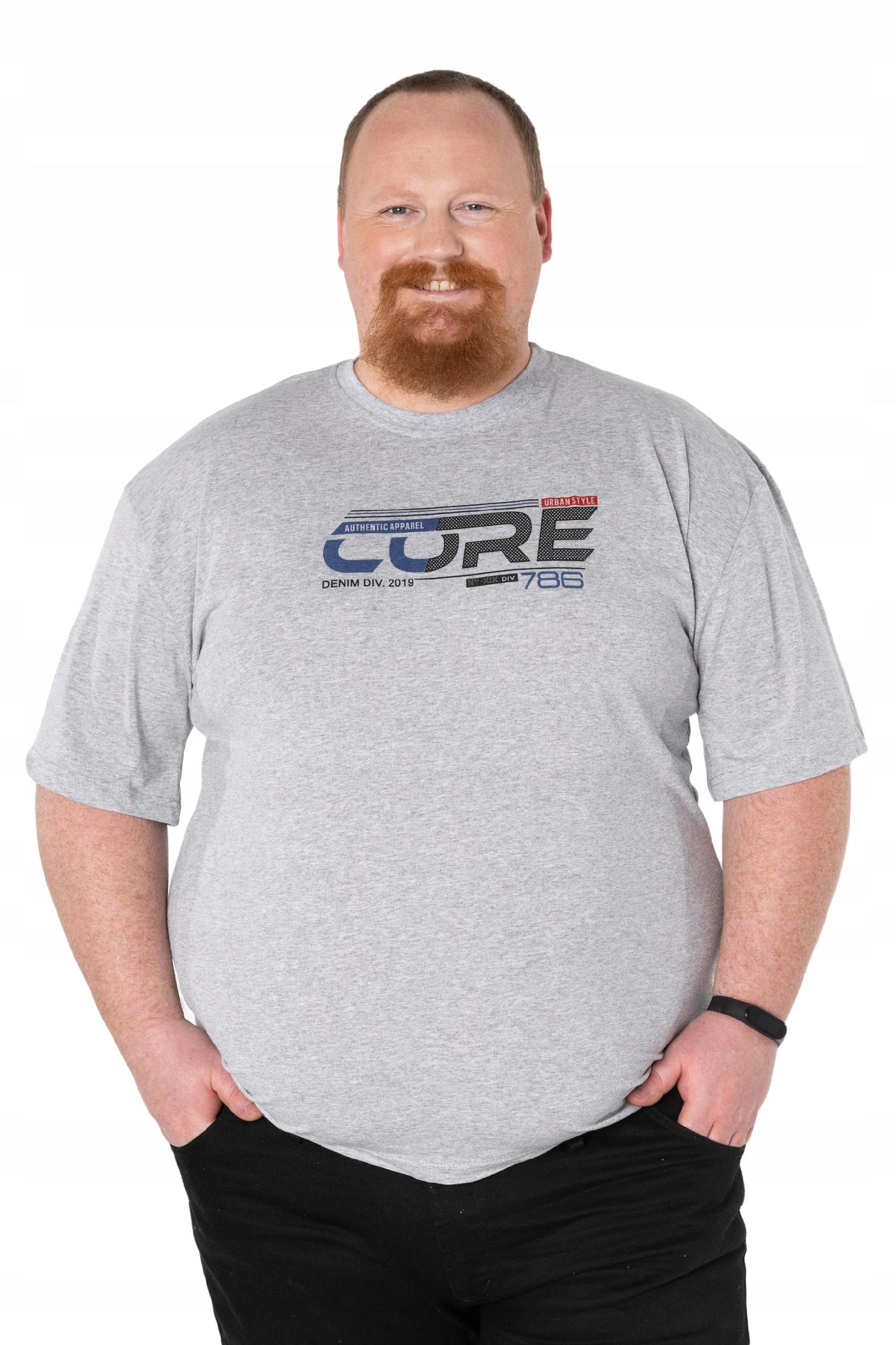 

Duży Podkoszulek Koszulka T-shirt Męski 2560-3 4XL