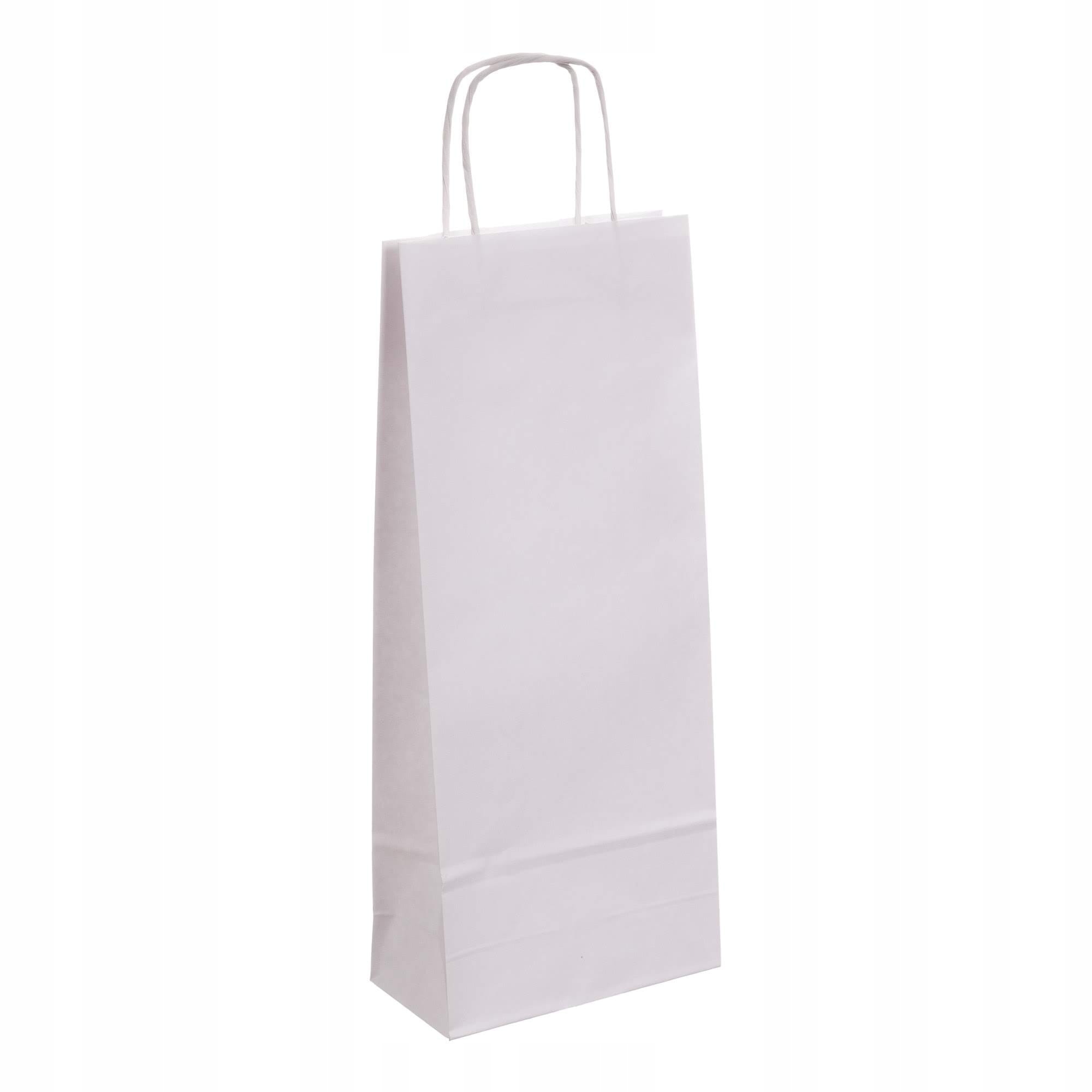 TORBA PAPIEROWA NA WINO 17X8X39 1szt BIEL REDPLAST