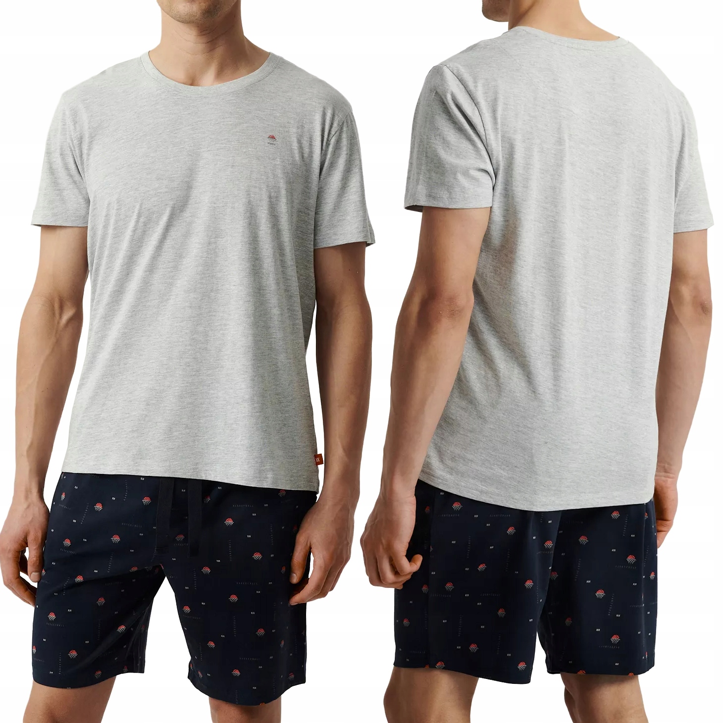 Pánské pyžamo z bavlny letní pyžamo Atlantic NMP-384 L