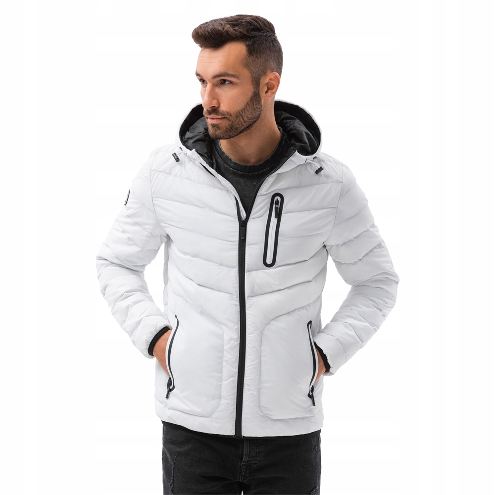 

Kurtka męska ocieplana pikowana C356 biała L