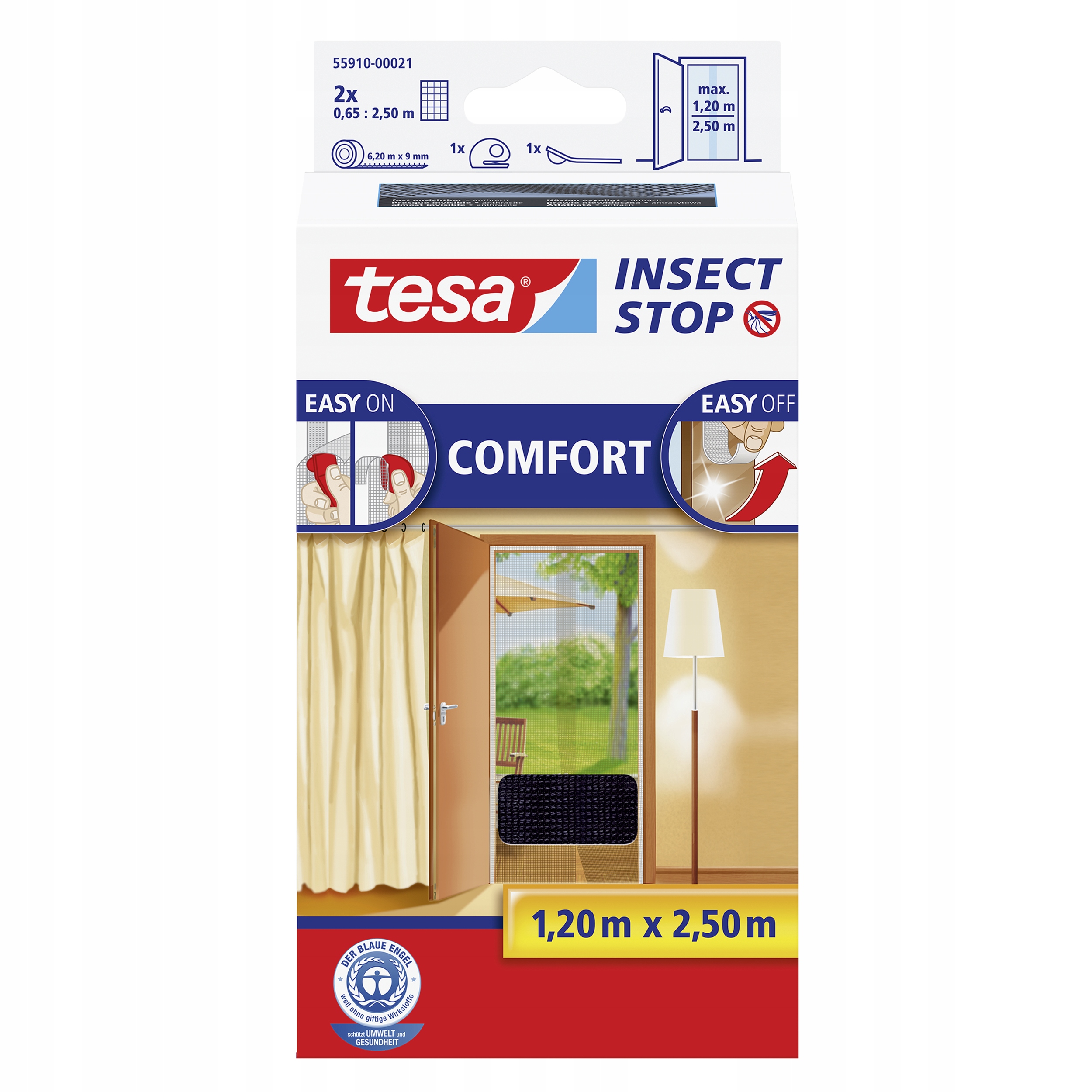 

Moskitiera na drzwi tesa Comfort 1,2 x 2,5m czarna