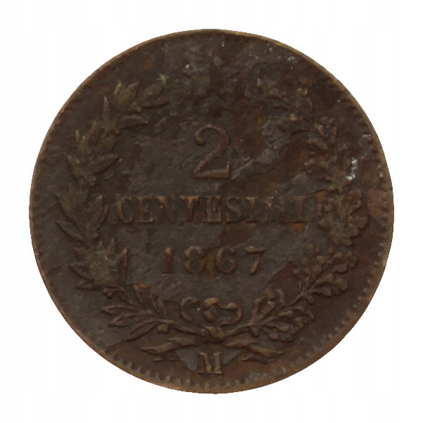 [M12031] Włochy 2 centesimi 1867