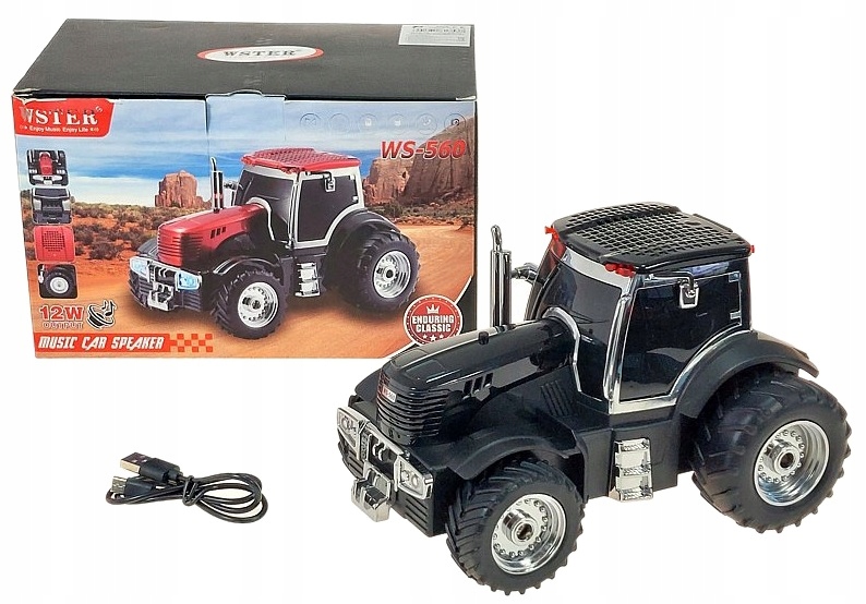 Přenosný realistický reproduktor model auta Traktor rádio Fm 7537