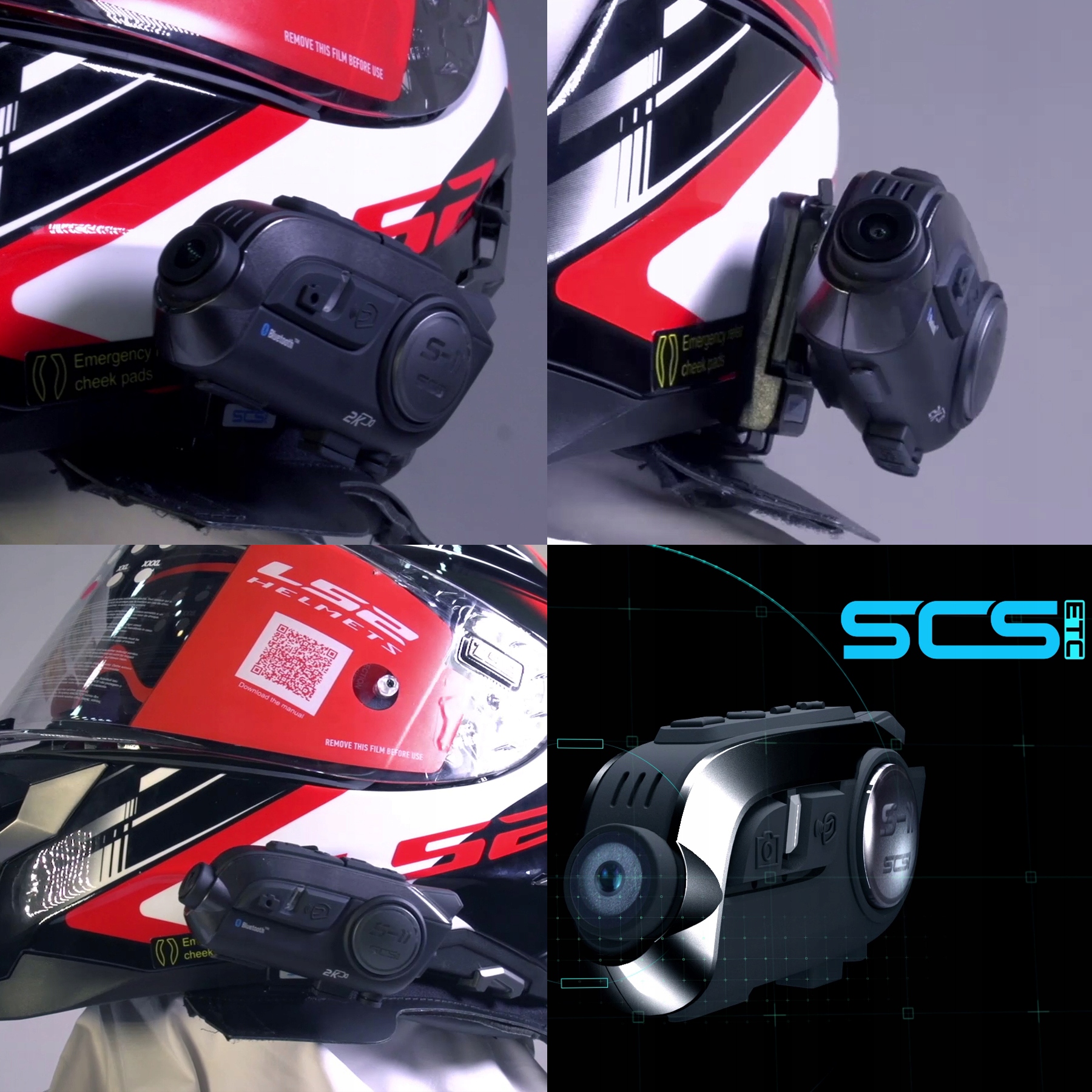 INTERKOM MOTOCYKLOWY KAMERA 2K IMX335 SONY WIFI BT Additional Elements USB cable assembly kit