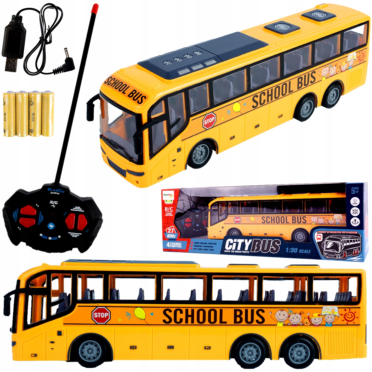DIAĽKOVÉ OVLÁDANIE ŠKOLSKÉHO AUTOBUSU + DIAĽKOVÉ OVLÁDANIE Výška produktu 14,5 cm