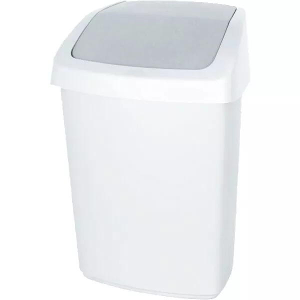Levně Koš s otočným víkem 25 l, bílý
