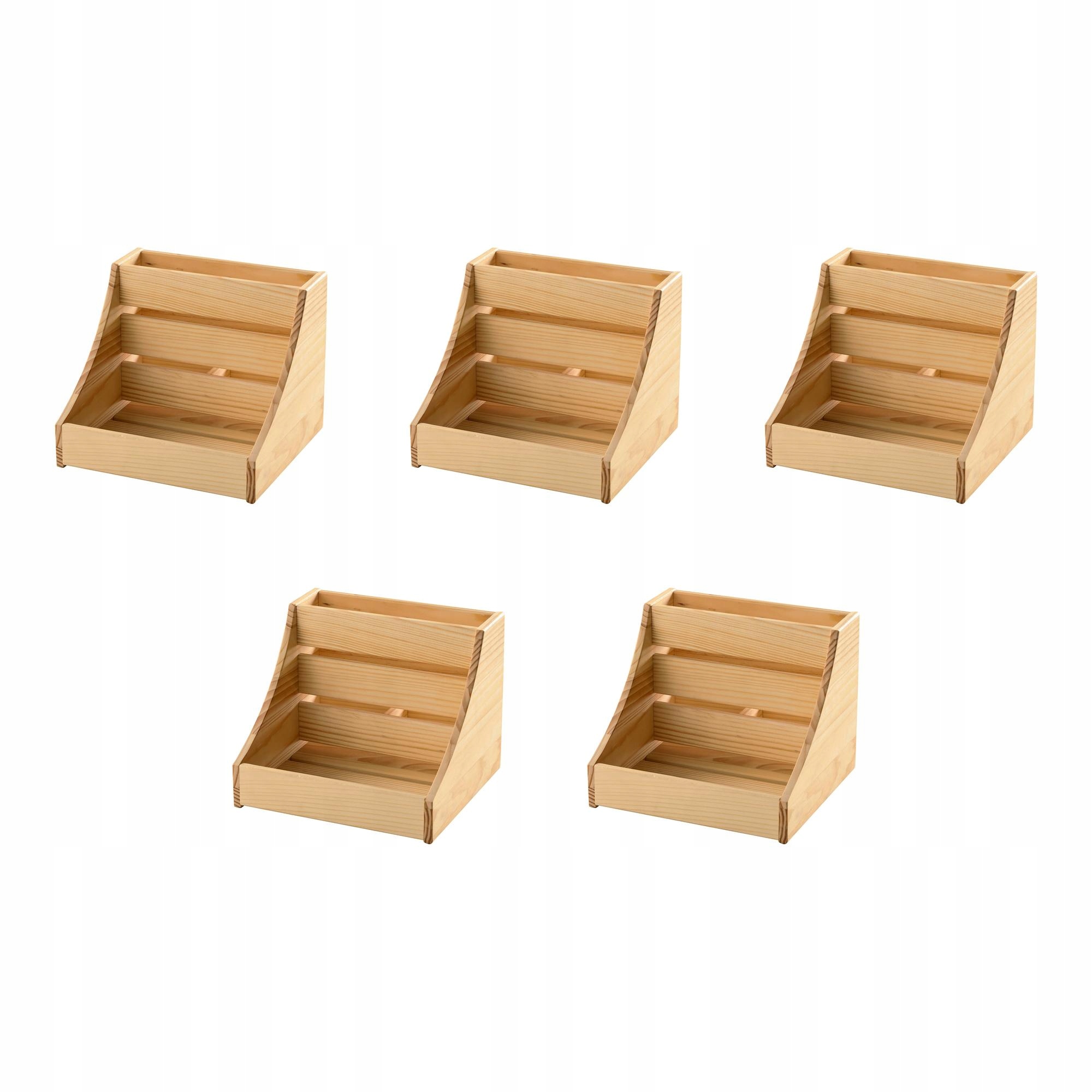 5 ks Dřevěný kuchyňský organizér 20x18x16 cm na pracovní desku