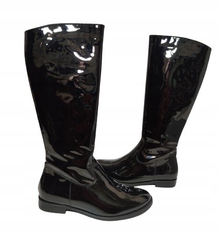 Dlouhé Kozačky lak Venezia 9150 černé r38