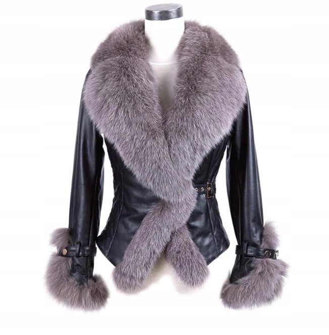 Kurtka skórzana Skóra Futro z Lisa Ramoneska 38 M