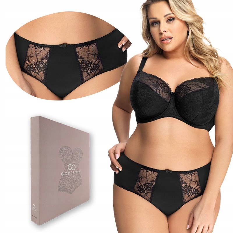 Gorsenia plné kalhotky K358 Blanca Černá 3XL