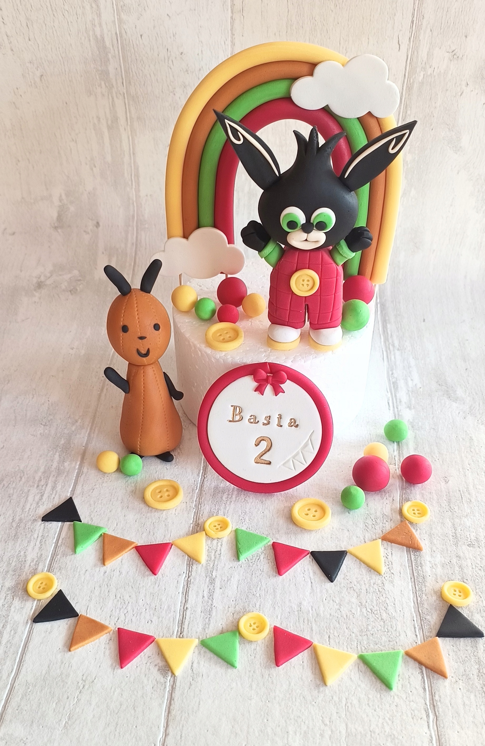 Levně Bing a Flop etiketa figurky Sada dekorací z cukrové hmoty