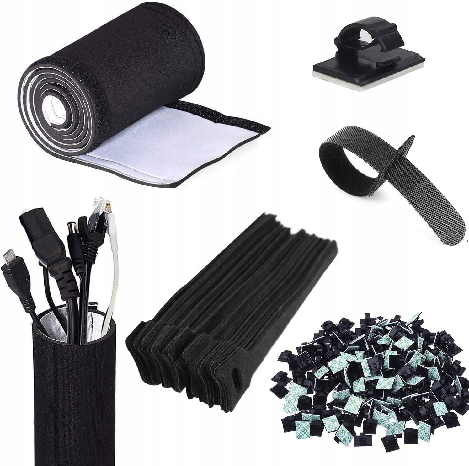 Zestaw Rzep opaska tunel maskownicza kabli klips