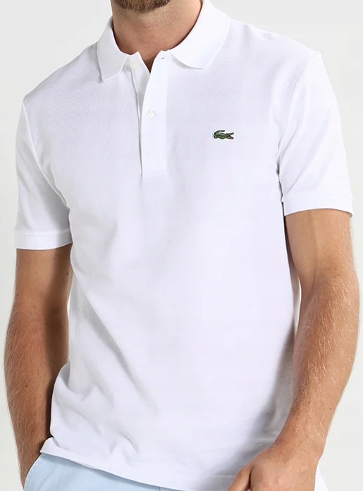 pánská polokošile Lacoste Slim Fit bílé vel. M