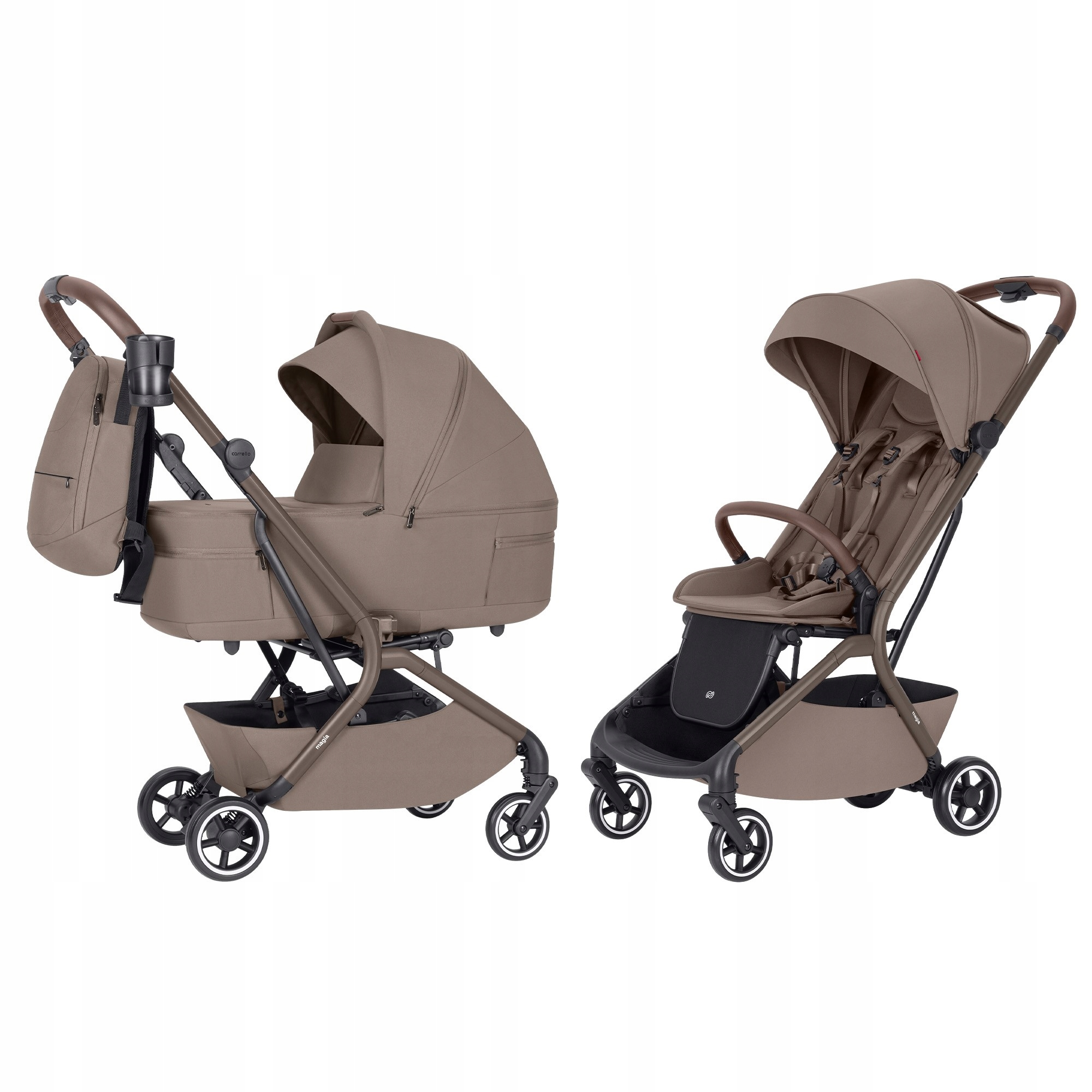 Carrello Magia CRL-6555 Wózek 2w1 dla dziecka do 22kg Cocoa Beige