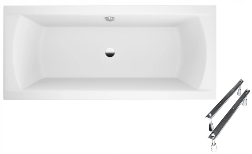 Obdélníková vana Polimat Ines 170x75 bonus nohy