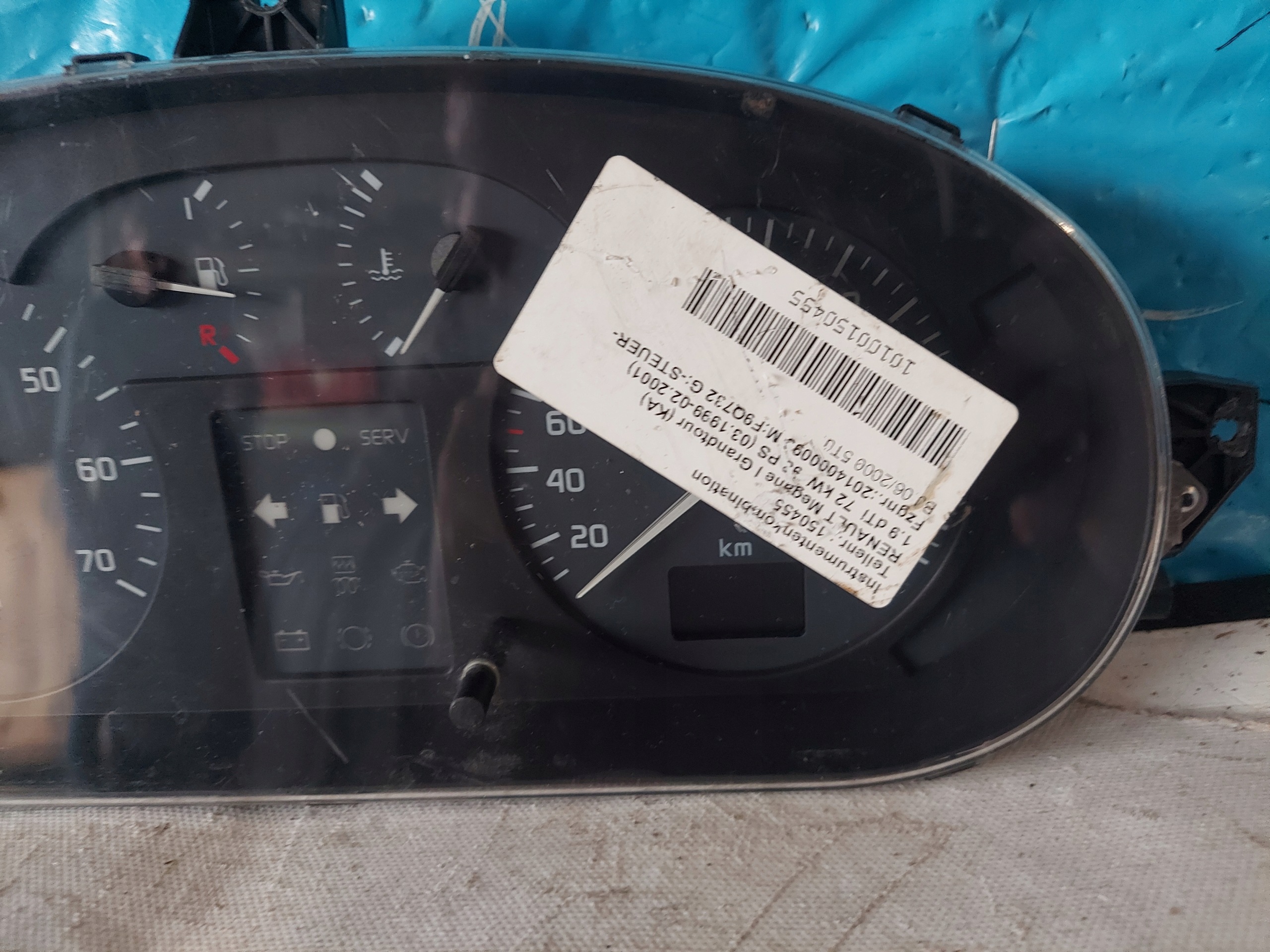 dials clock MEGANE and 1.9 DTI P7700427896A