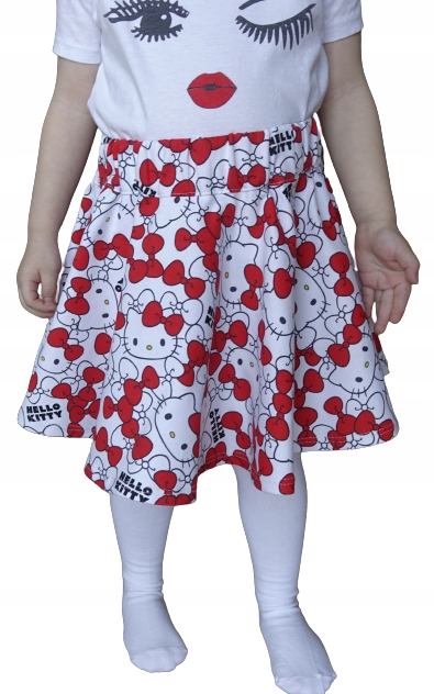 POLSKA SPÓDNICZKA HELLO KITTY Z KOŁA KOŁO 116/122 Materiał dominujący bawełna