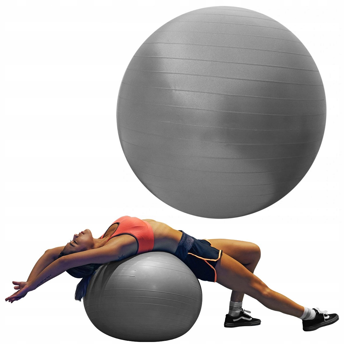 Piłka Gimnastyczna Fitness Antiburst Rehabilitacyjna 55 CM Sportvida