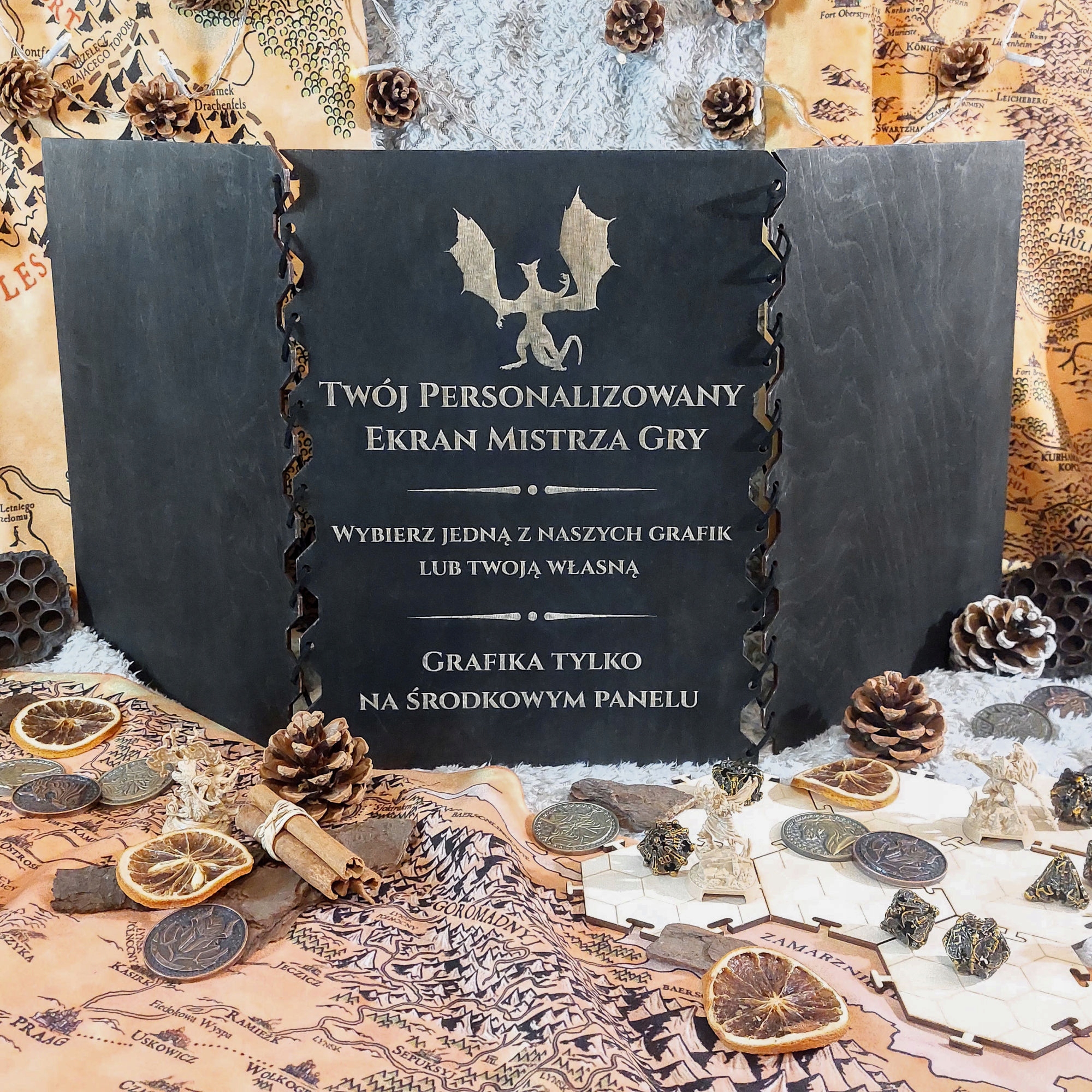 PERSONALIZOWANY EKRAN MISTRZA GRY 3 PANELE GRAWER Producent RGFK