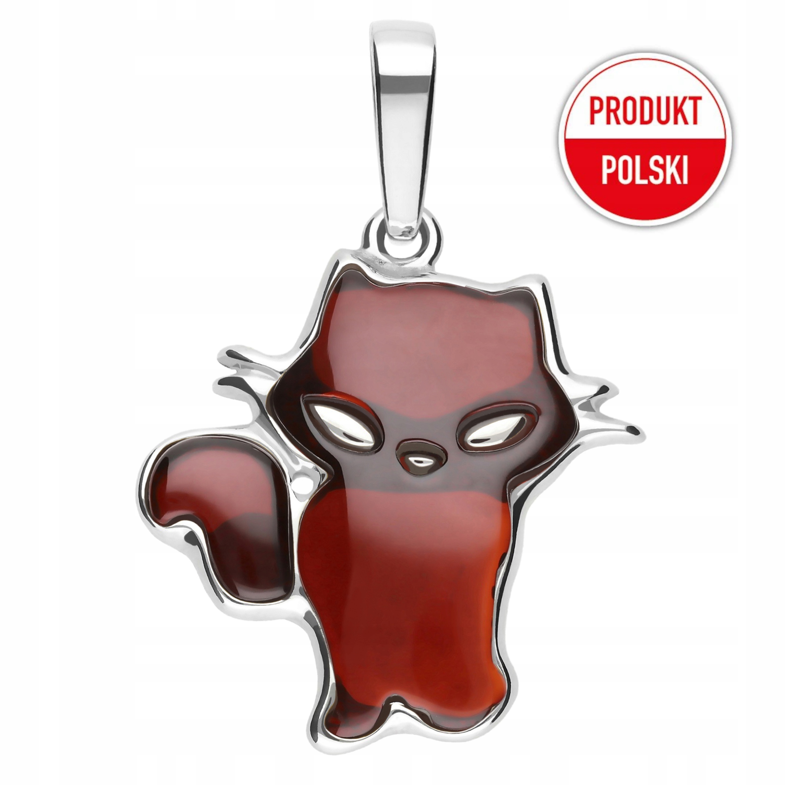 Přívěsek Přívěsek s jantarem Kočka, jedinečný a elegantní Dárek