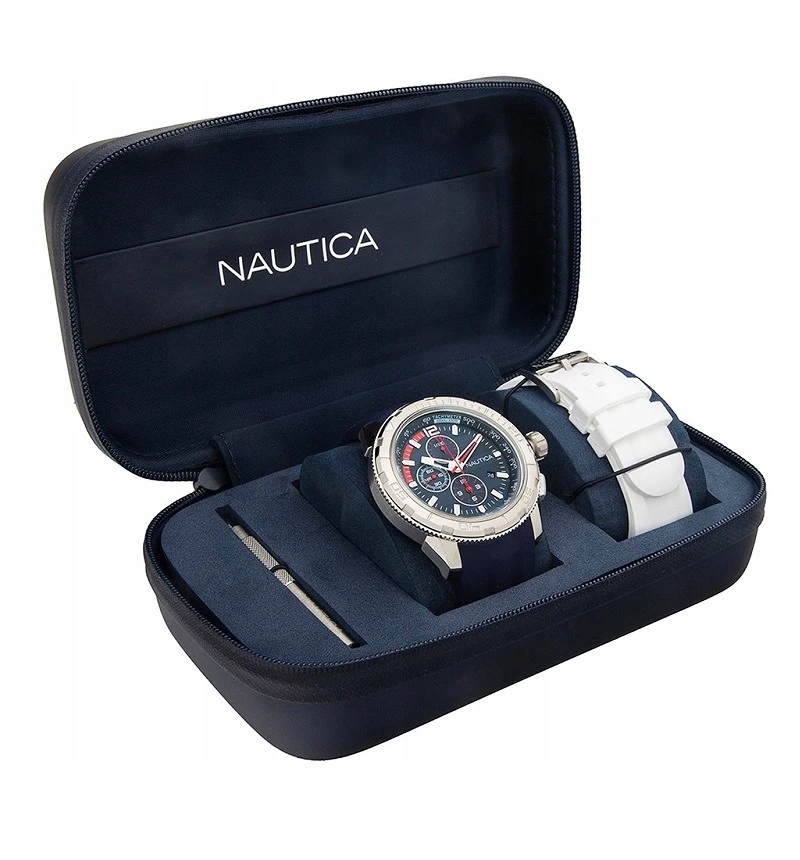 Pánské hodinky Nautica NAPLECR10 Long Beach Set