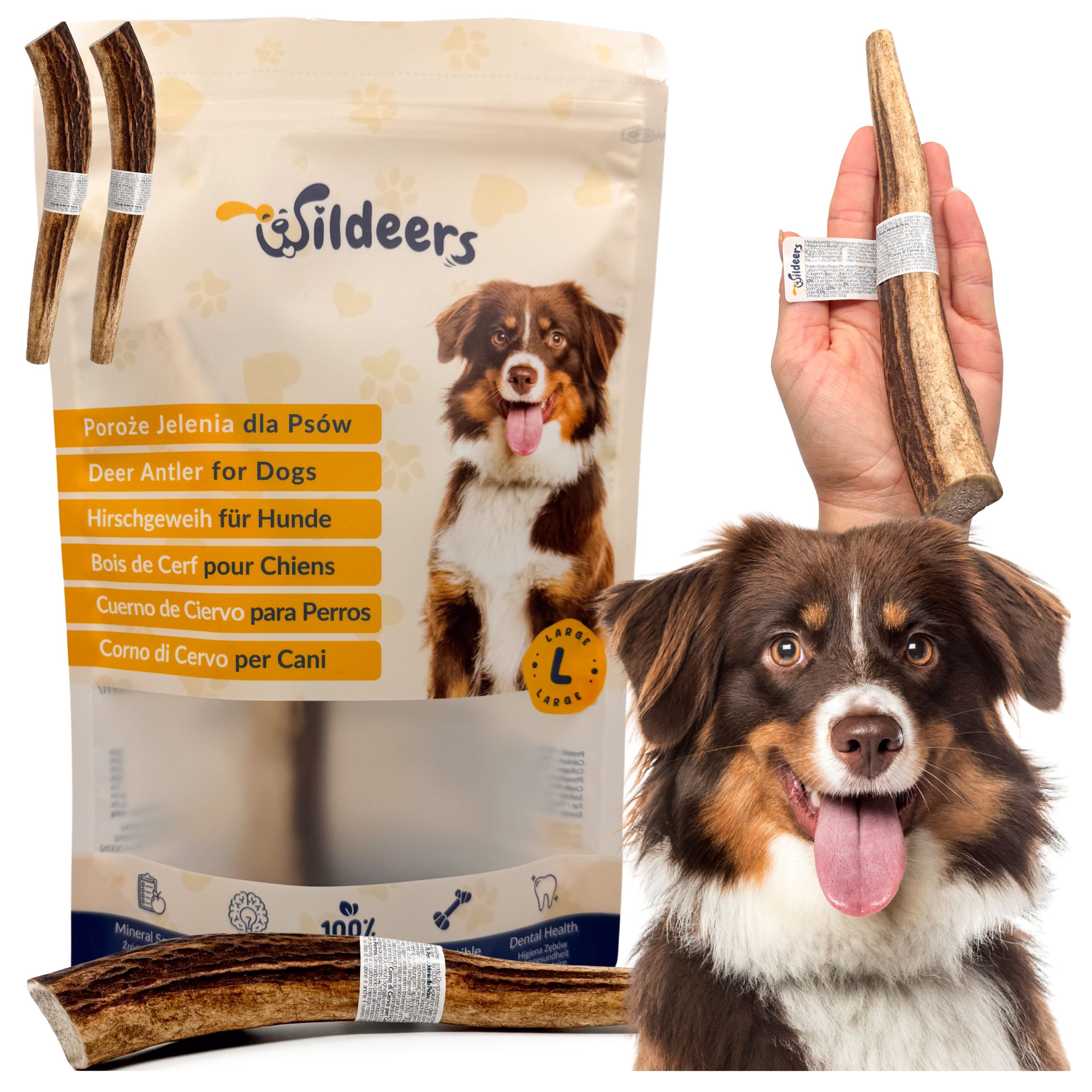 Levně Žvýkací Paroh Pro Psa Velký Velikost Hard Verze Jelení Paroh Výživný