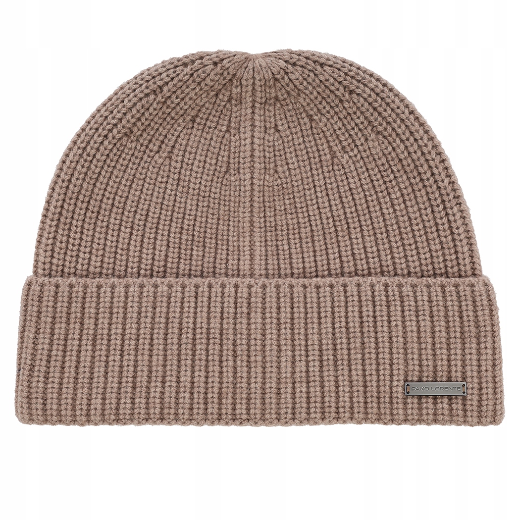 Světle hnědá čepice ze 100% merino vlny Pako Lorente One Size